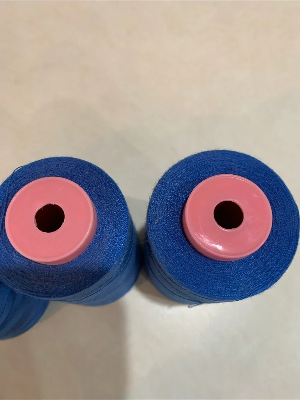 Bundle of 4 Blue Serger Thread Cones